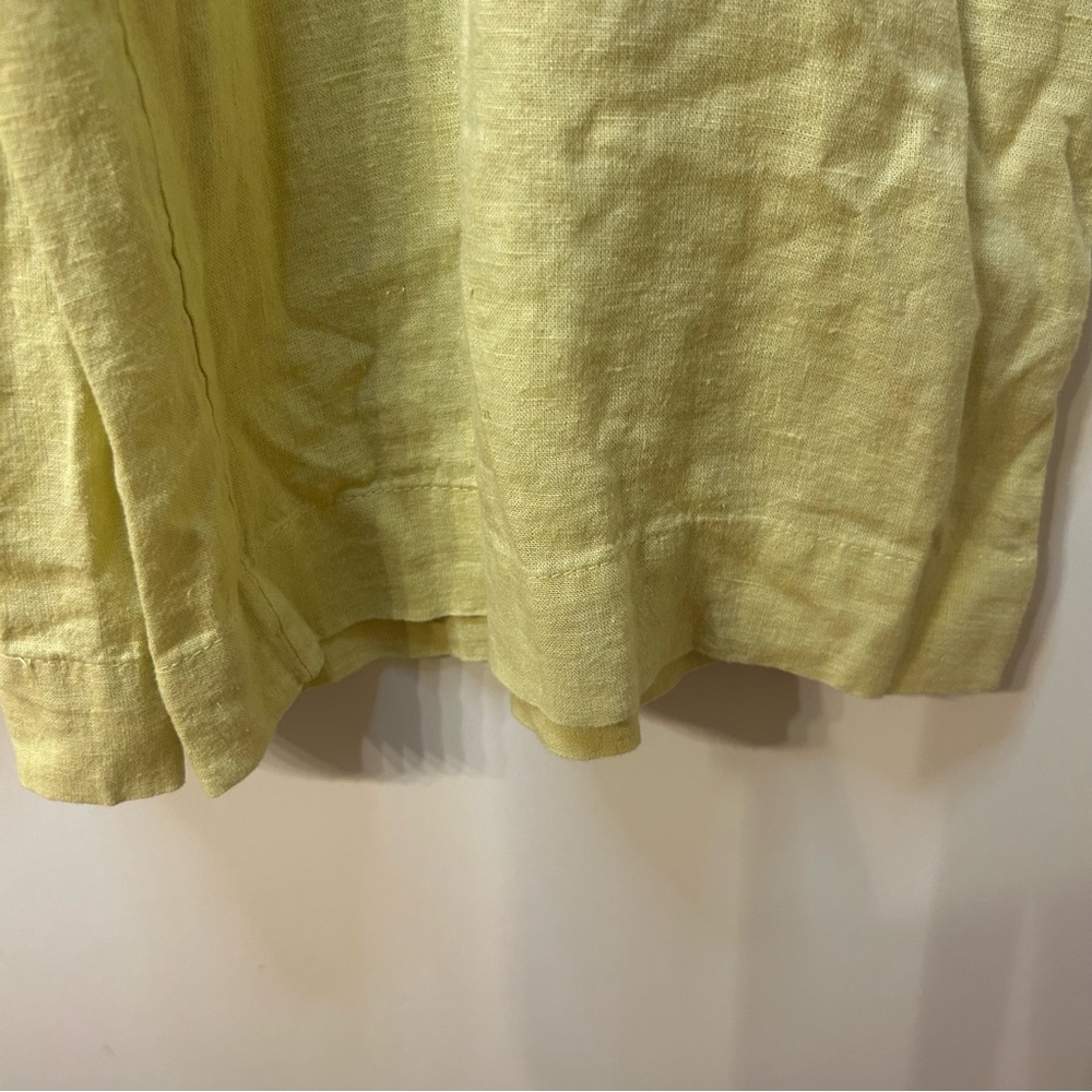 Free People Free-est Yellow/Green Linen Blend Wide Leg Pants Pants, Size XL - Picture 5 of 10